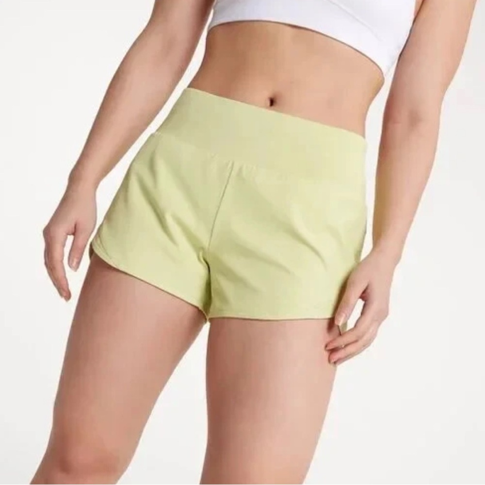 Calia Kick It Up Mid-Rise Shorts XXL  -Light Green-